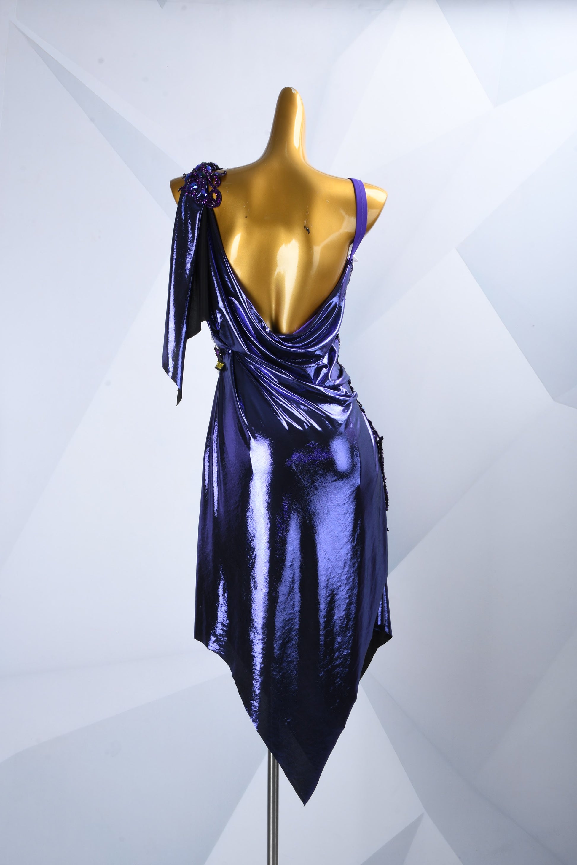 Purple Custom Made Latin Dress