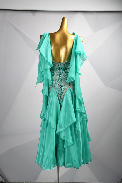 Draped Like the Sea | Dancesport Competition Dress | DSC_0789