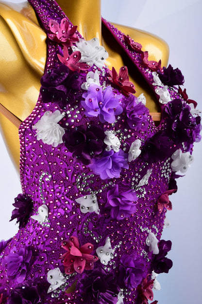 Custom Rhinestone Latin Dress