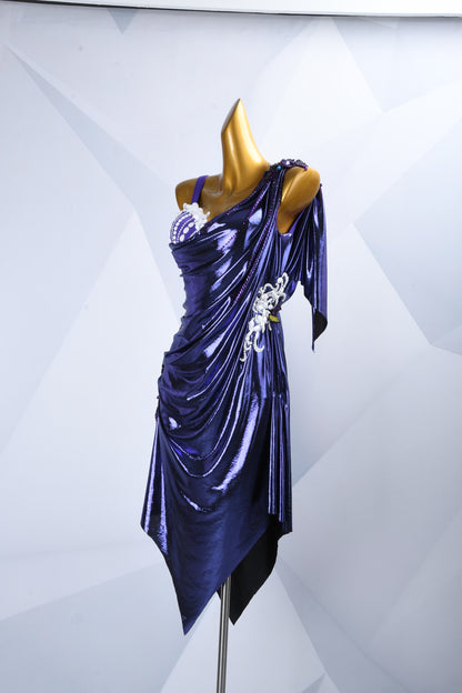 Purple Custom Made Latin Dress