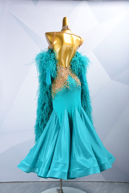 Feathered Ballroom Dress