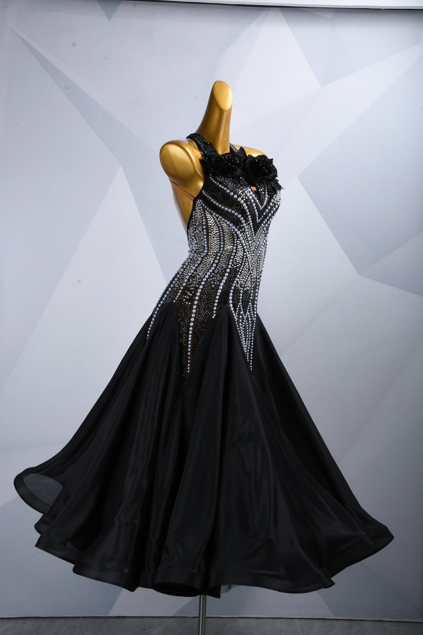 Custom Black Ballroom Dress