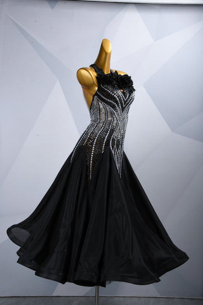 Custom Black Ballroom Dress