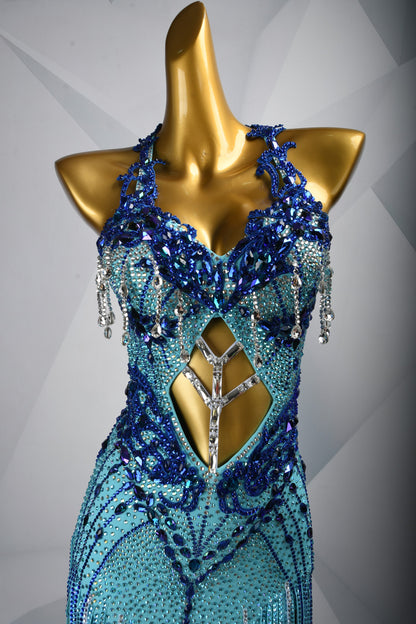 Soft Armor in Sapphire | Latin Competition Dress | DSC_1783