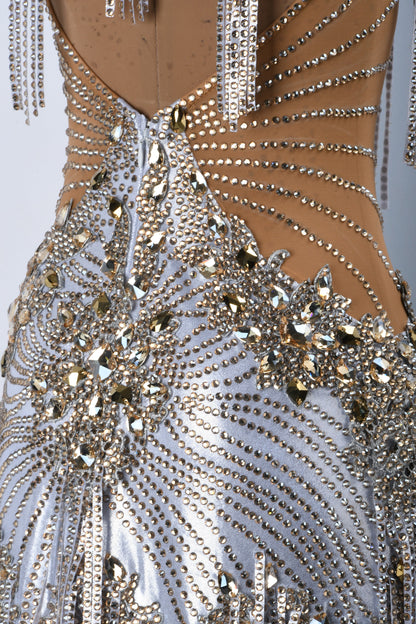 Silver Latin Dance Dress