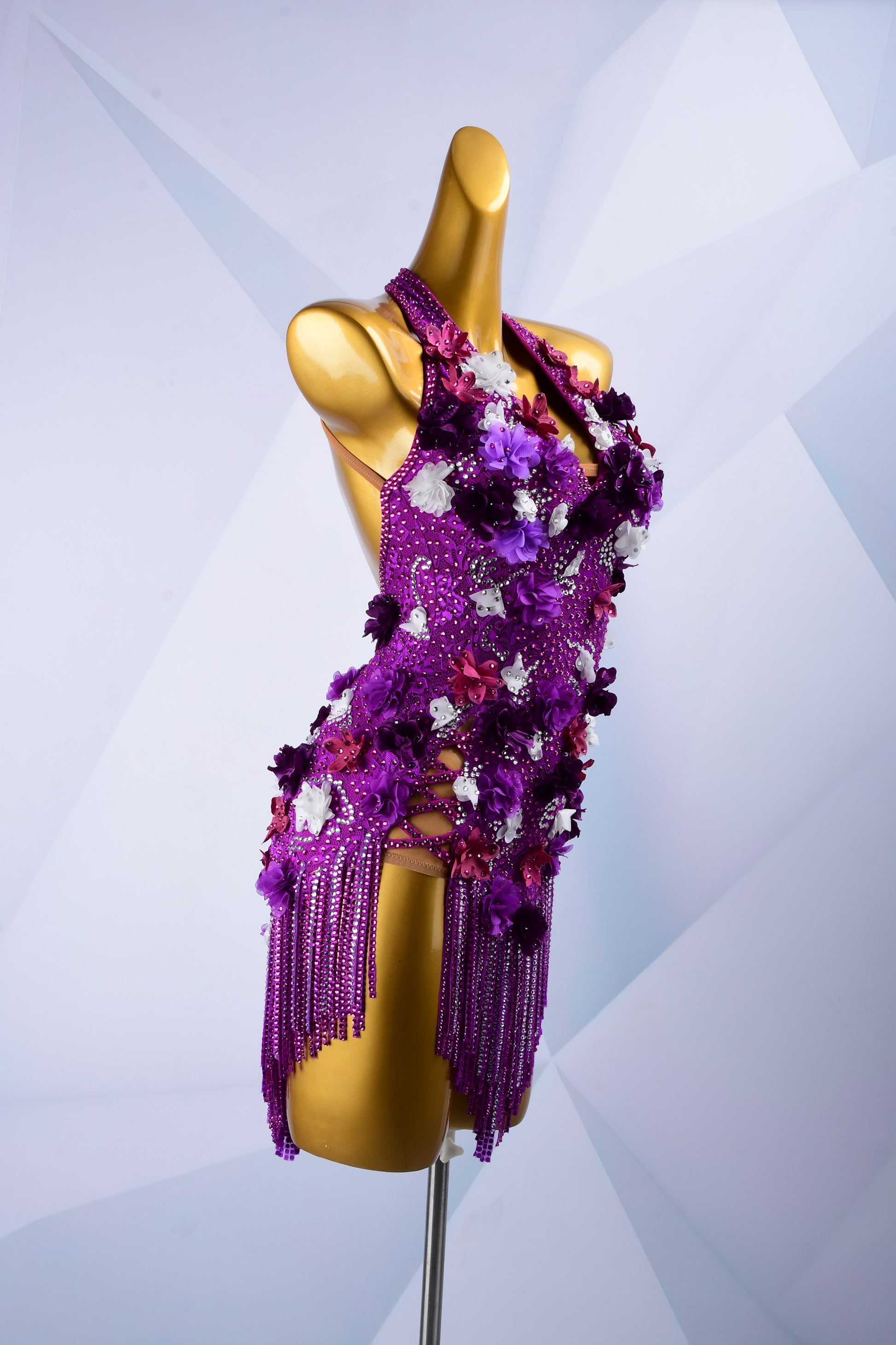 Custom Rhinestone Latin Dress