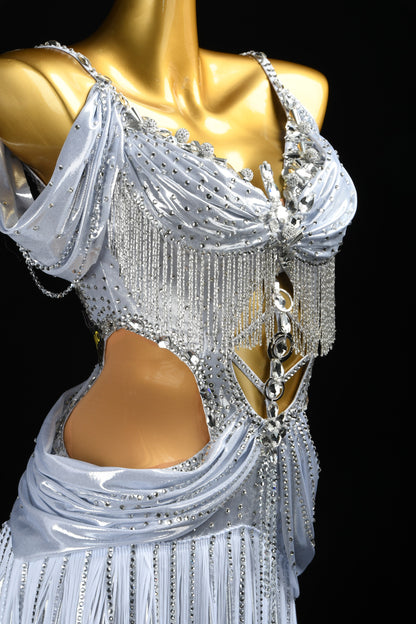The Art of Silver | Latin Competition Dress | DSC_0976