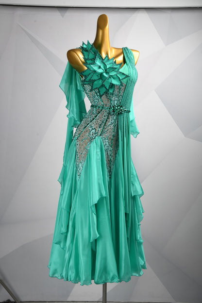 Draped Like the Sea | Dancesport Competition Dress | DSC_0789