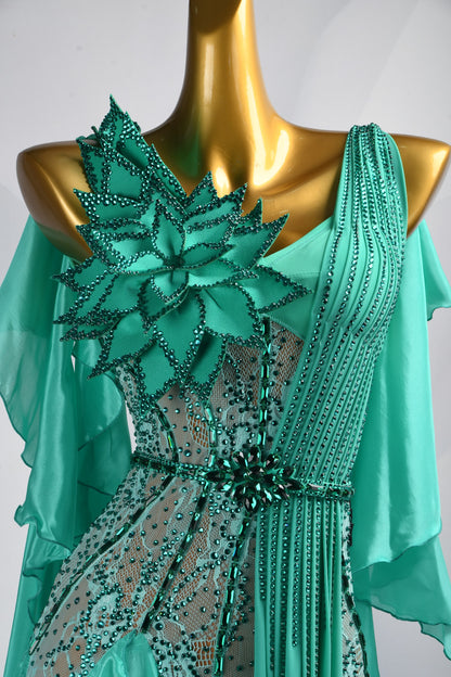 Draped Like the Sea | Dancesport Competition Dress | DSC_0789