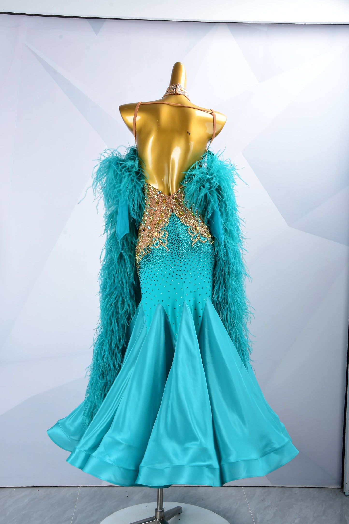 Feathered Ballroom Dress