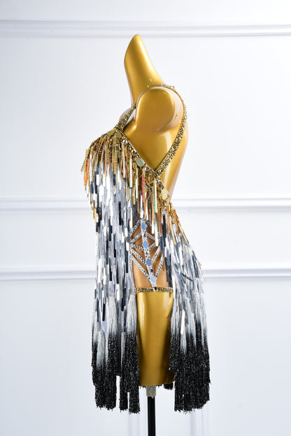A Meteor Shower of Crystals | Latin Dance Dress | DSC_2094