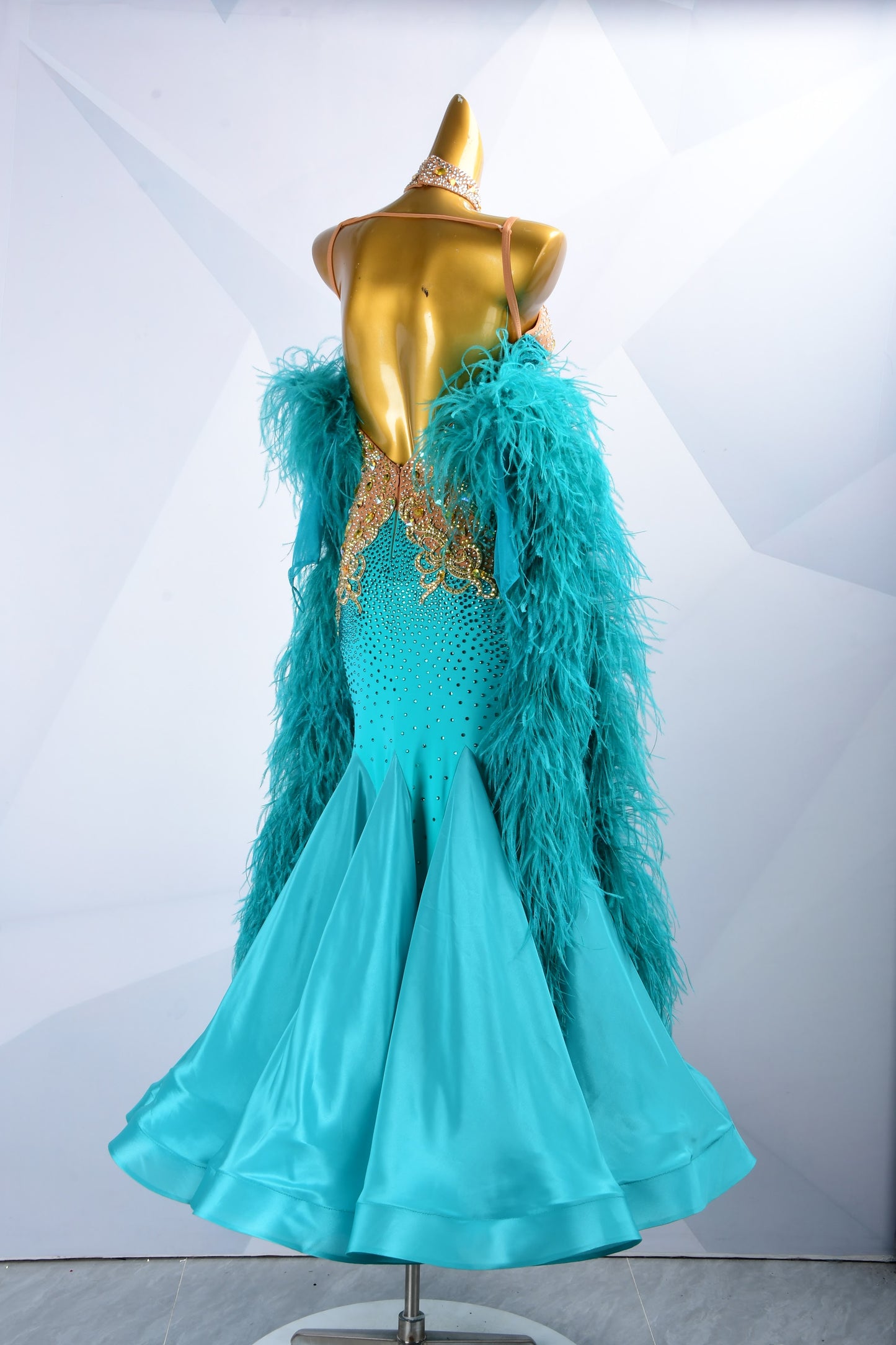Feathered Ballroom Dress