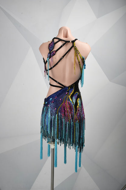 A Meteor Shower of Crystals | Latin Dance Dress | DSC_2094