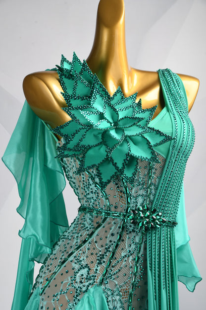 Draped Like the Sea | Dancesport Competition Dress | DSC_0789