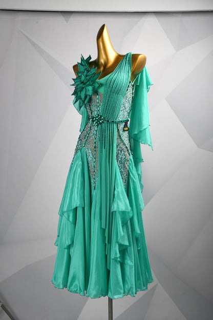 Draped Like the Sea | Dancesport Competition Dress | DSC_0789