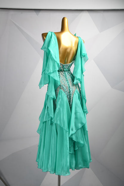 Draped Like the Sea | Dancesport Competition Dress | DSC_0789