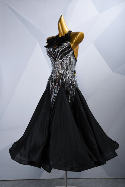 Custom Black Ballroom Dress