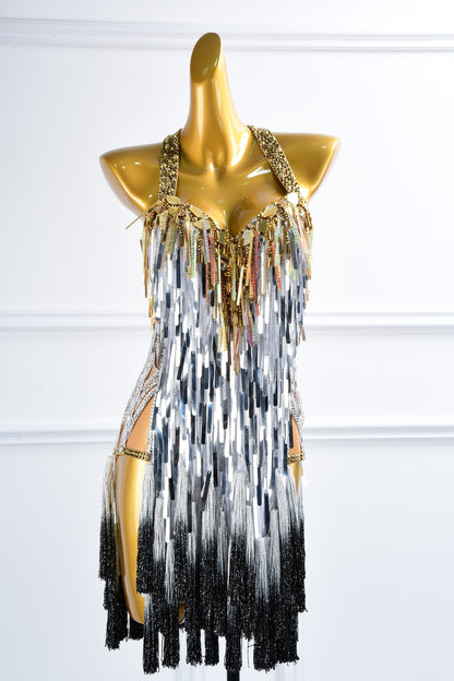 A Meteor Shower of Crystals | Latin Dance Dress | DSC_2094