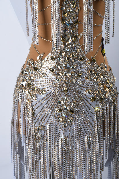 Silver Latin Dance Dress