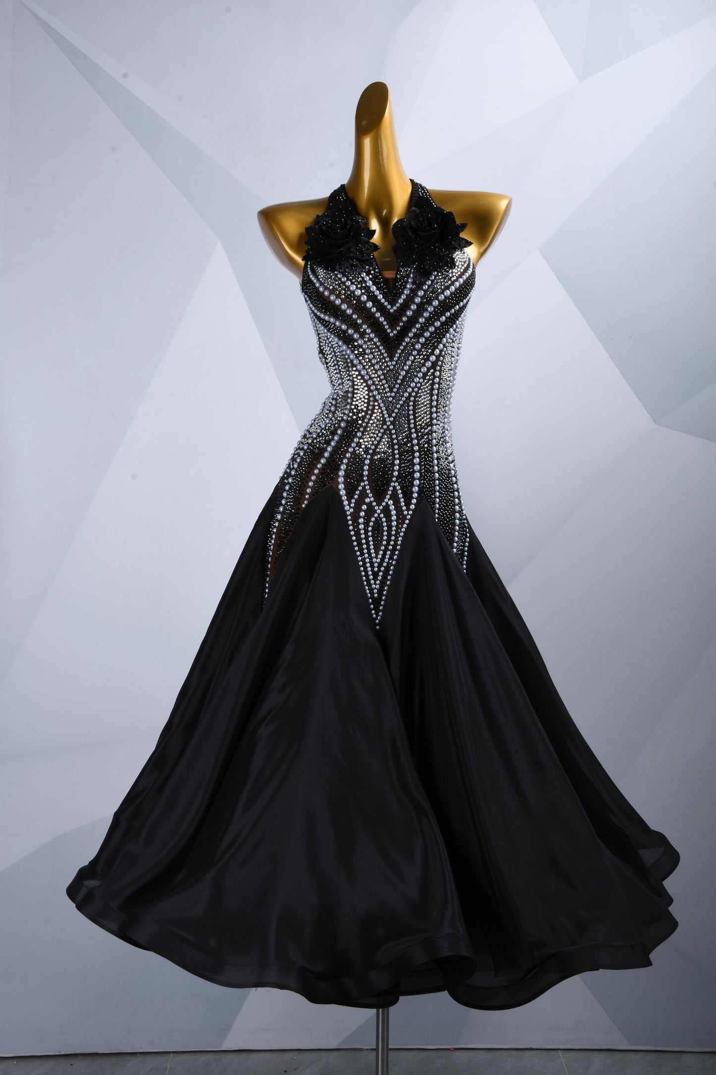 Custom Black Ballroom Dress