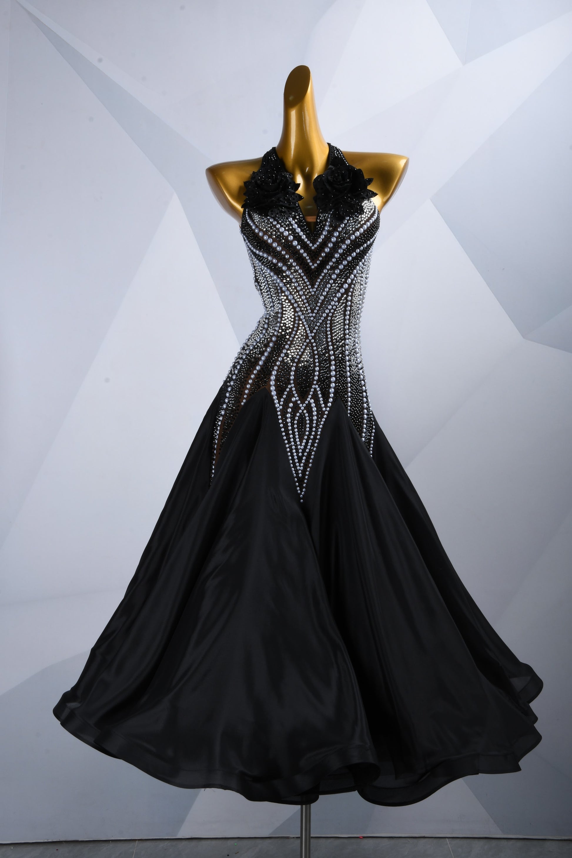 Custom Black Ballroom Dress