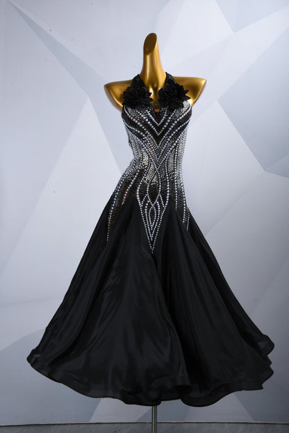 Custom Black Ballroom Dress