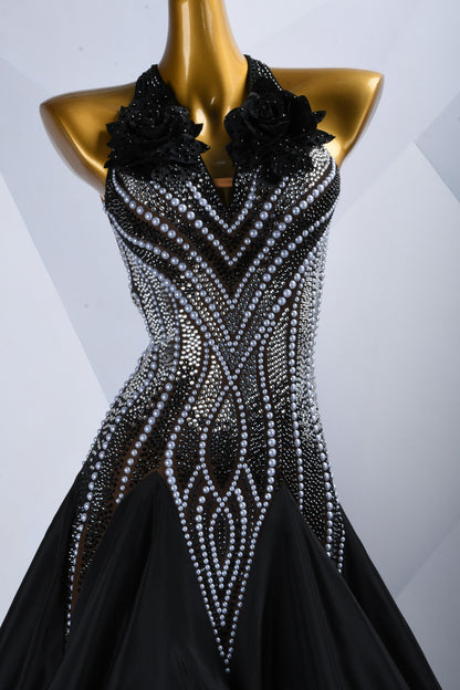 Custom Black Ballroom Dress