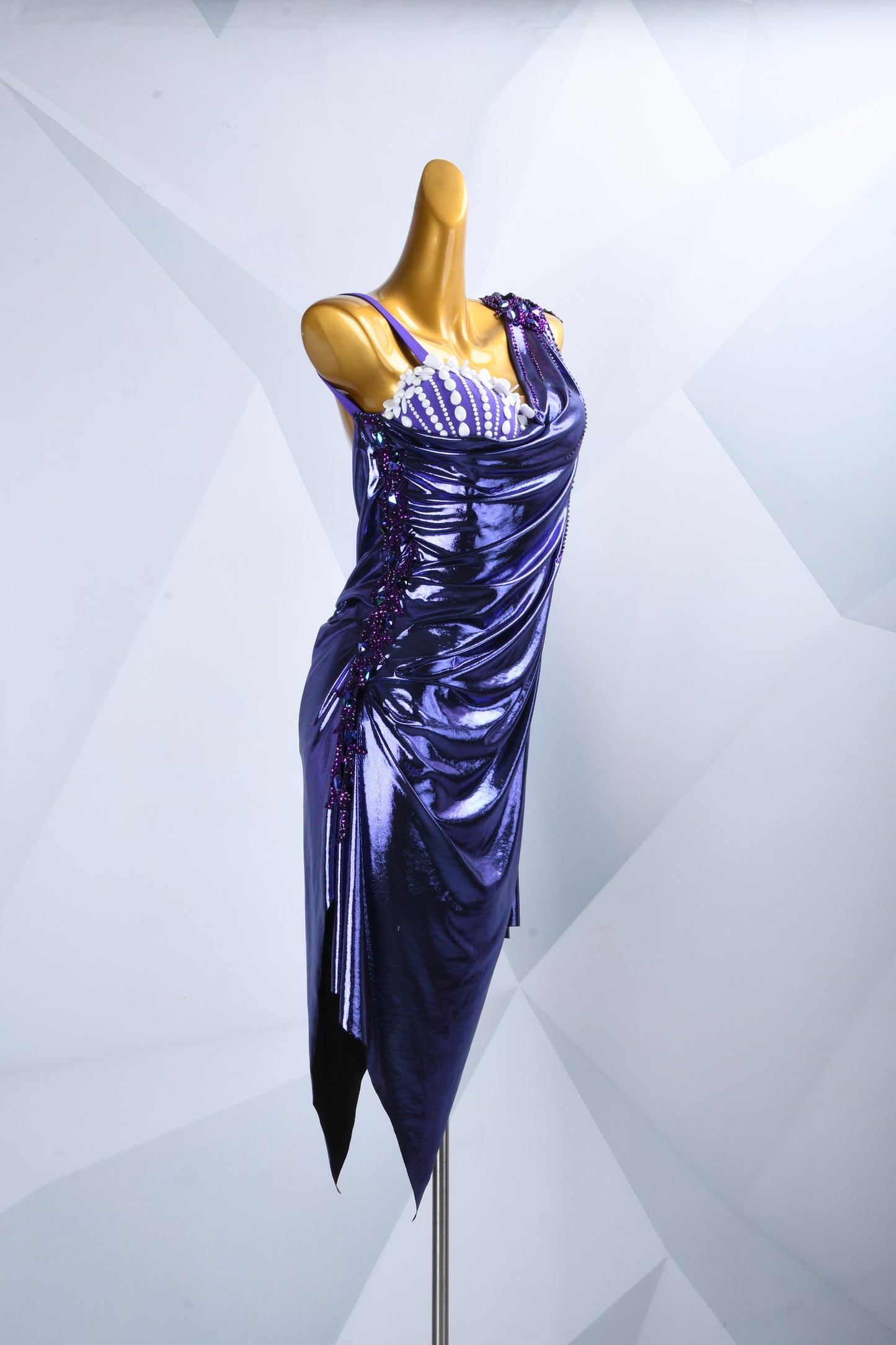 Purple Custom Made Latin Dress
