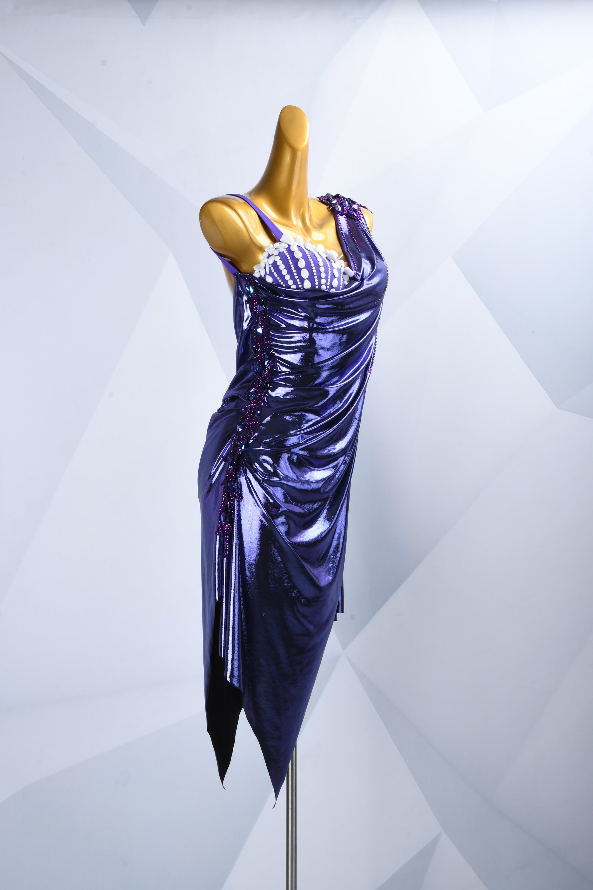 Purple Custom Made Latin Dress