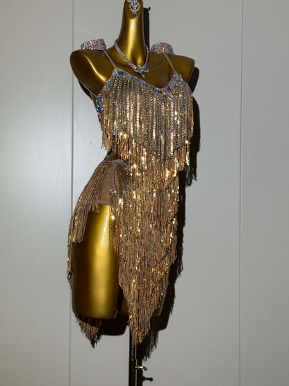 Champagne Fever | Latin Dress For Sale | DC275