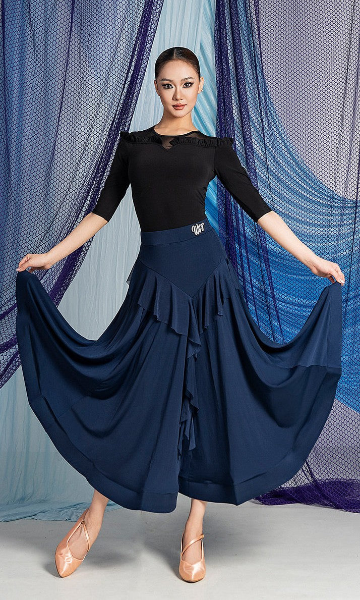 Woman Practice Ballroom Skirt