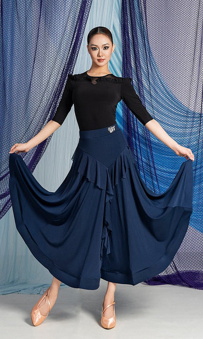 Woman Practice Ballroom Skirt