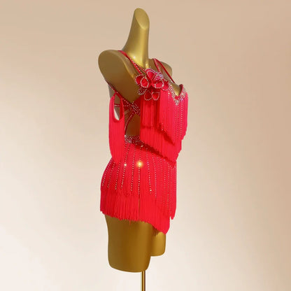 Latin Dress With Fringes 
