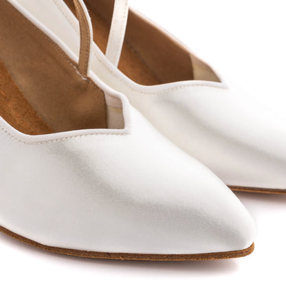BD Style 138 | White Satin Standard Shoes