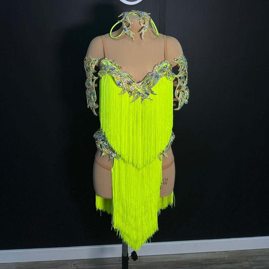 Alluring Fresh Fringe Dance Dress