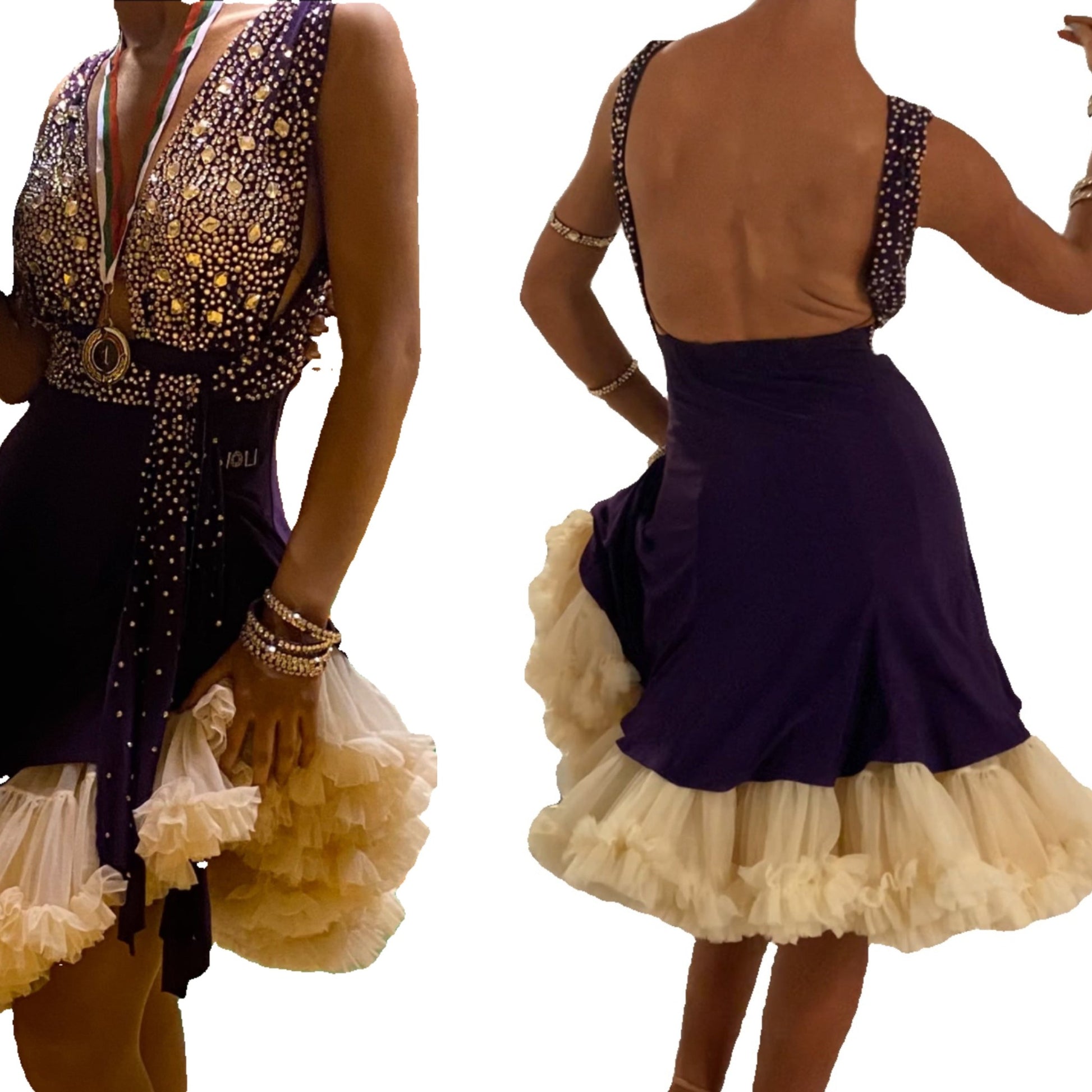Purple Latin Dance Dress