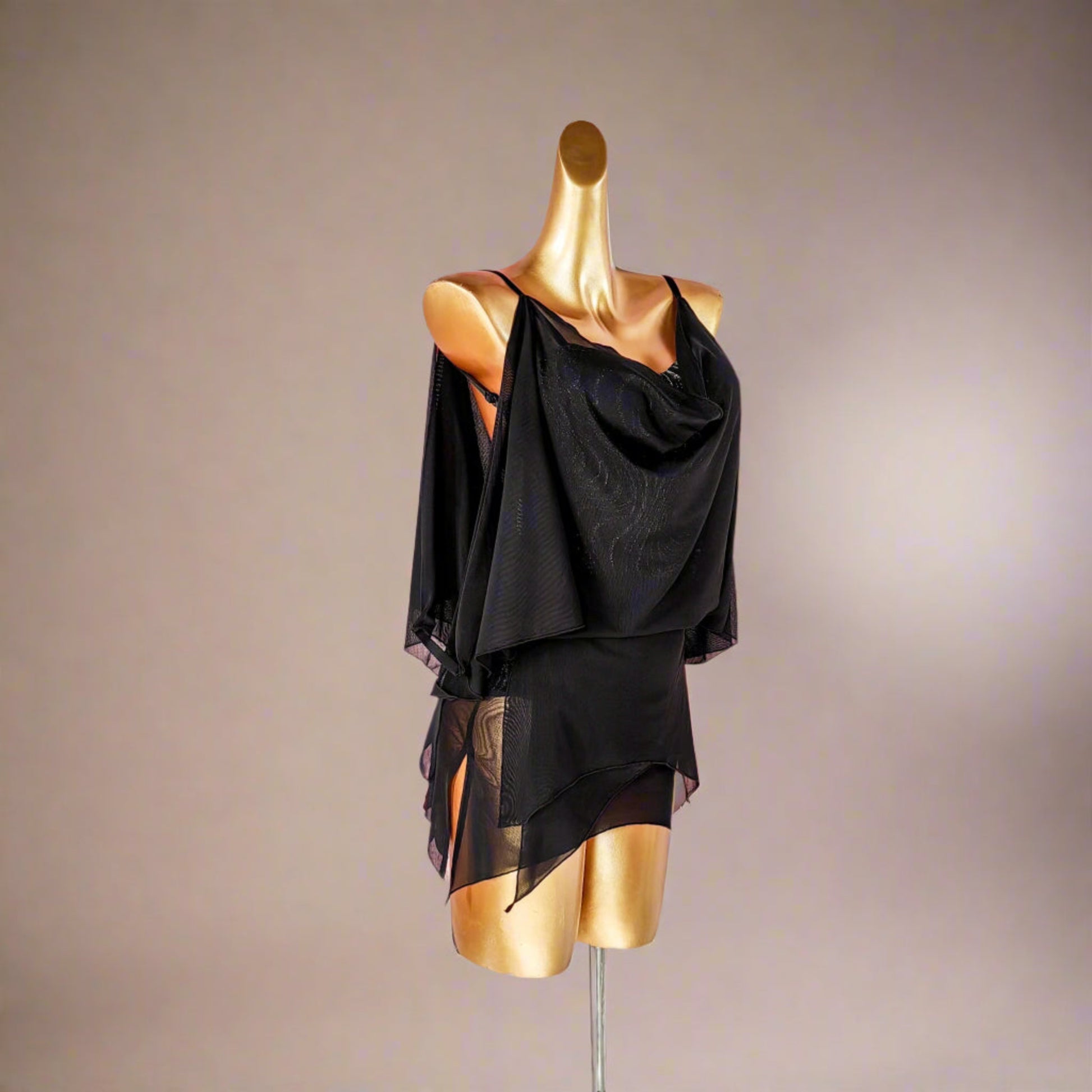 Sleek and Flowy Dress | DanceDressing | Practice Collection XL / Black Sleek and Flowy Dress | DanceDressing | Practice Collection XL / Black