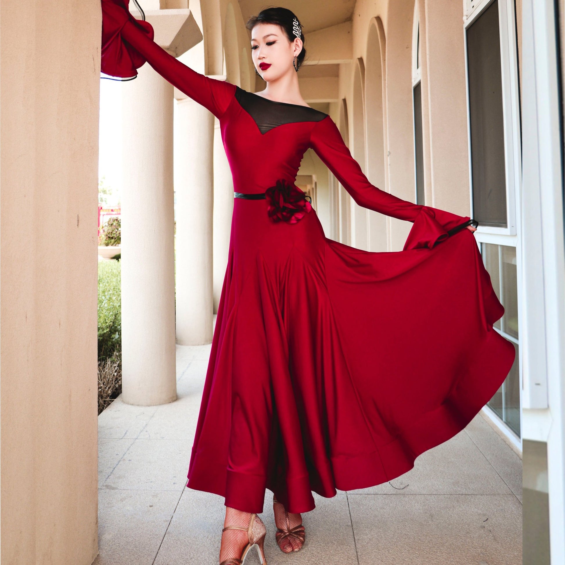 Dual Tone Dress | Black / Red | ADL159 S / Black Dual Tone Dress | Black / Red | ADL159 S / Black