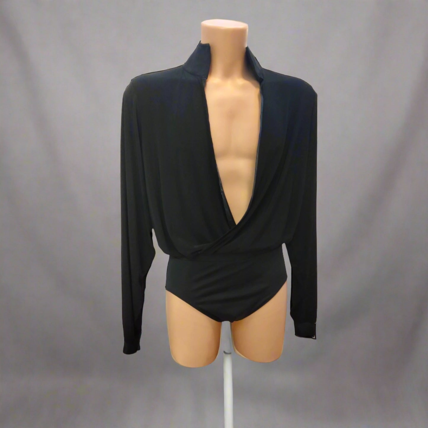 Soft Jersey Black Oversized Latin Dance Shirt