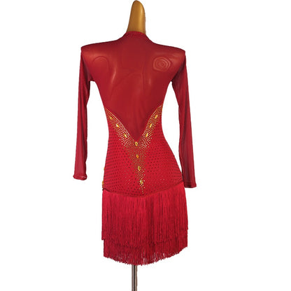 Passionate Palette Long Sleeve Dance Dress | Red/Blue/Purple/Black/Wine Red | LQ246