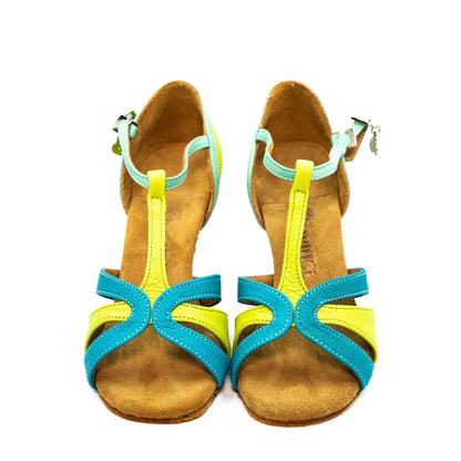 Style 2801 - Green Leather Latin Shoes