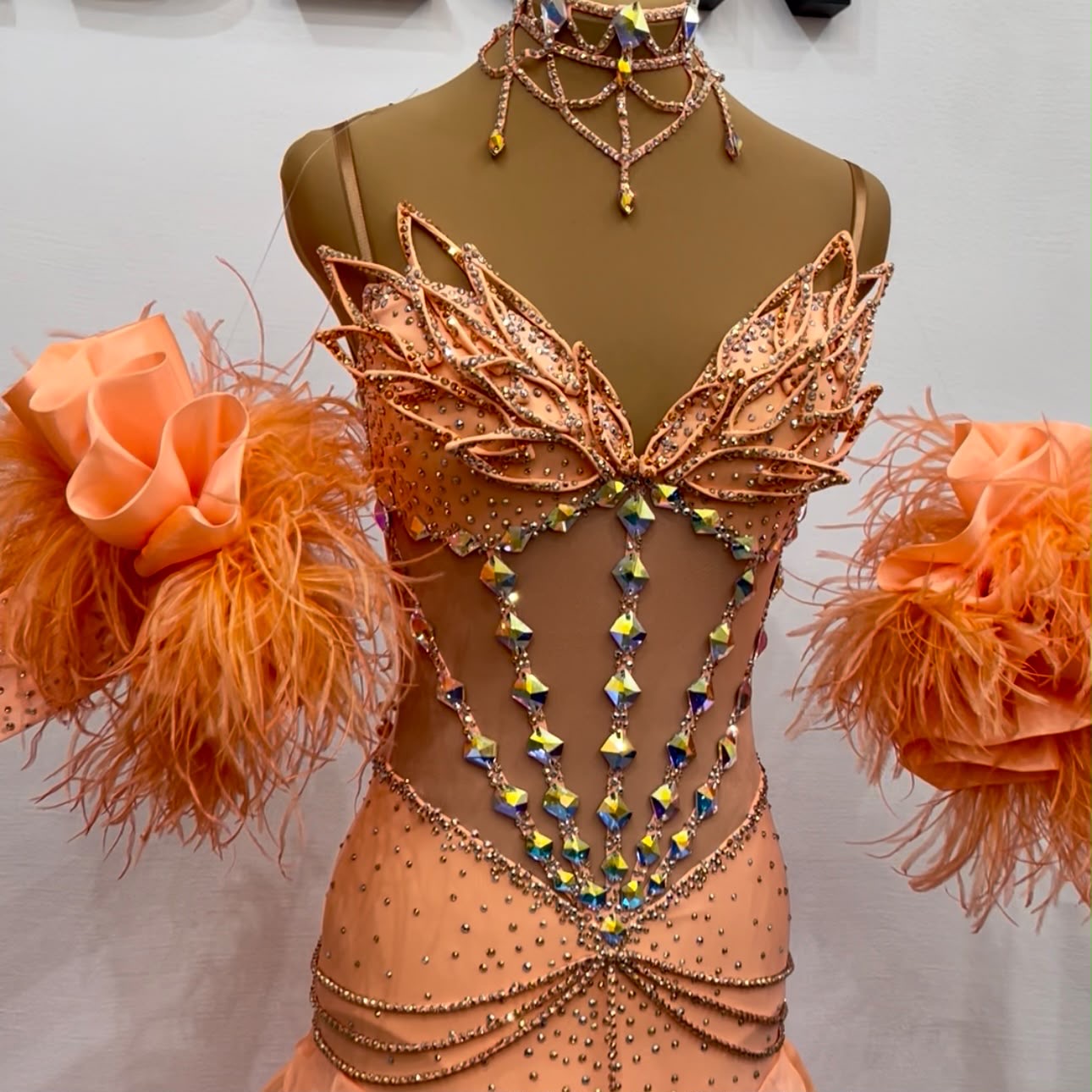 Opulence in Apricot | Standard Ballroom Dress