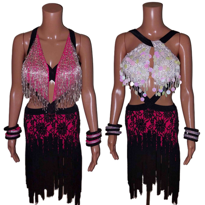 2 in 1 Latin Dress For Sale