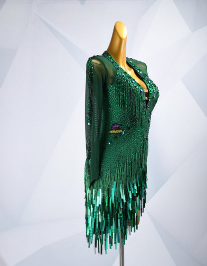 Green Latin Dress