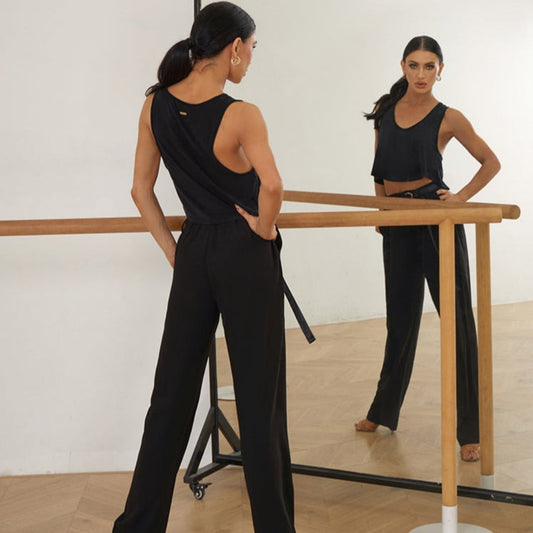 Versatile Black Dance Pants for Practice