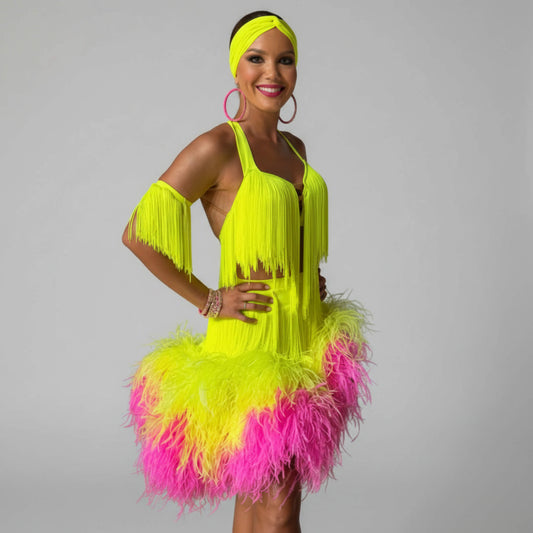 Colorful Latin Dance Dress