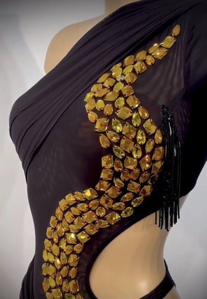 Asymetric Latin Dress