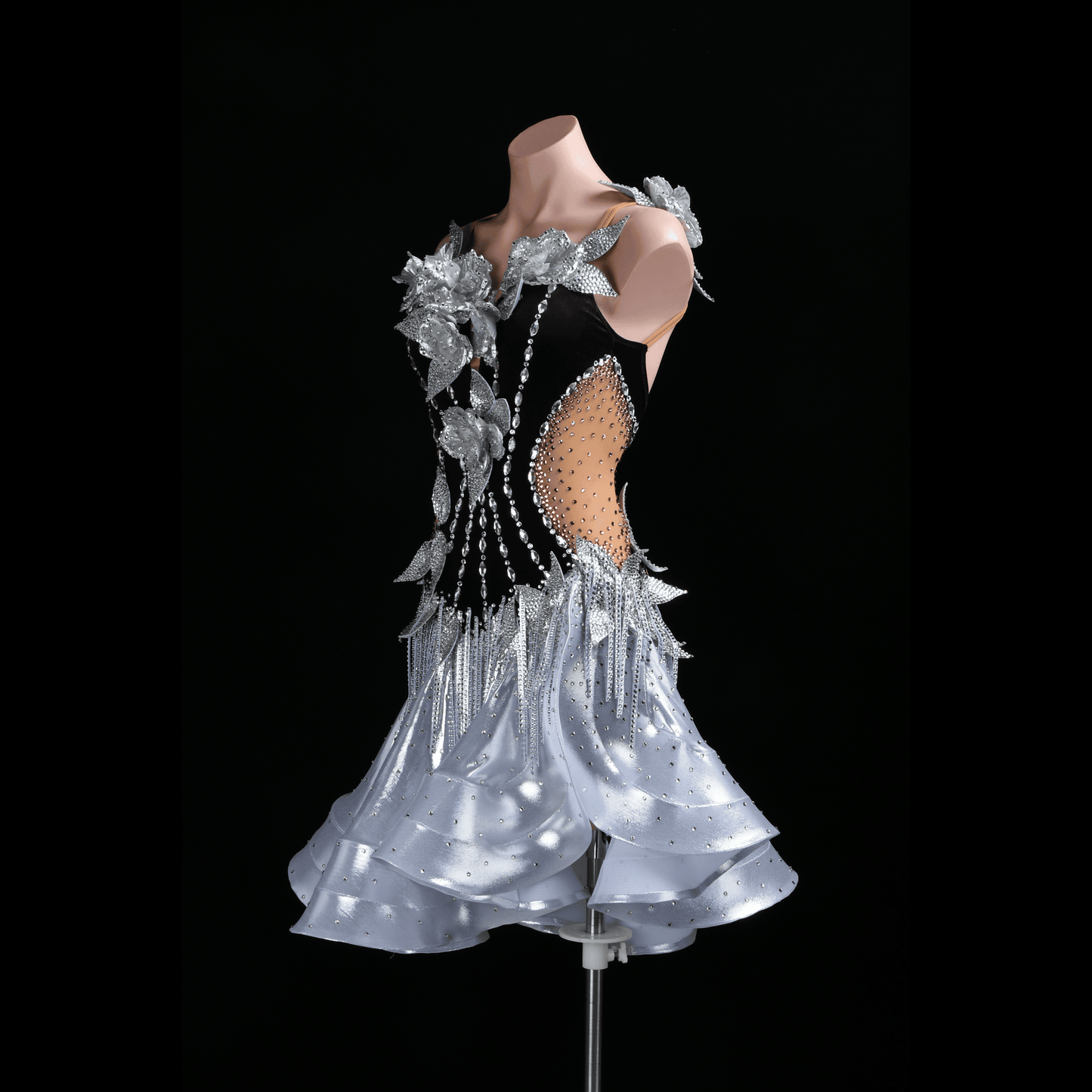 Silver Blossom Dress