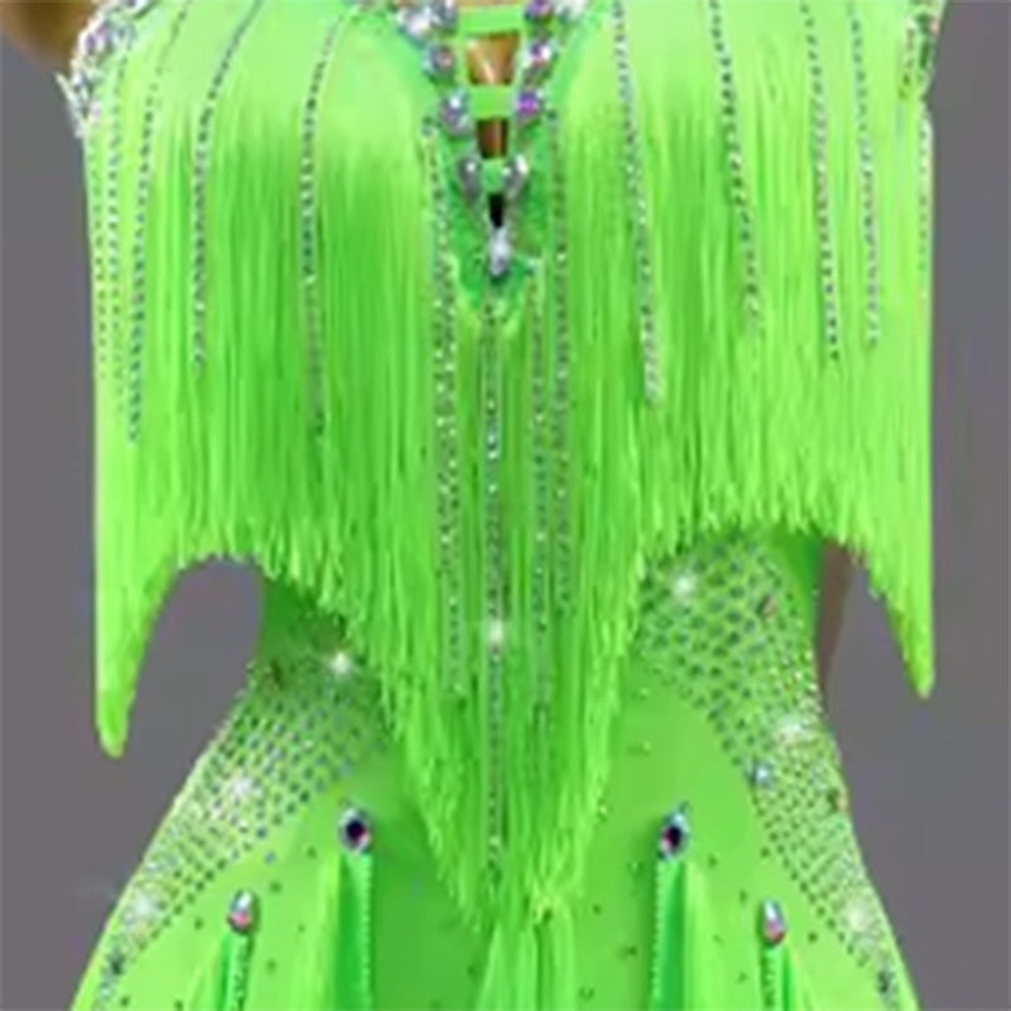 Shimmering Dress | Green / Black / Yellow | LQ452Dance Dressing