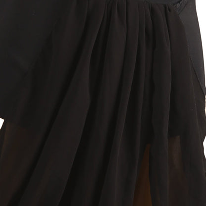 Obsidian Latin Dress with Draped Skirt | LQ467